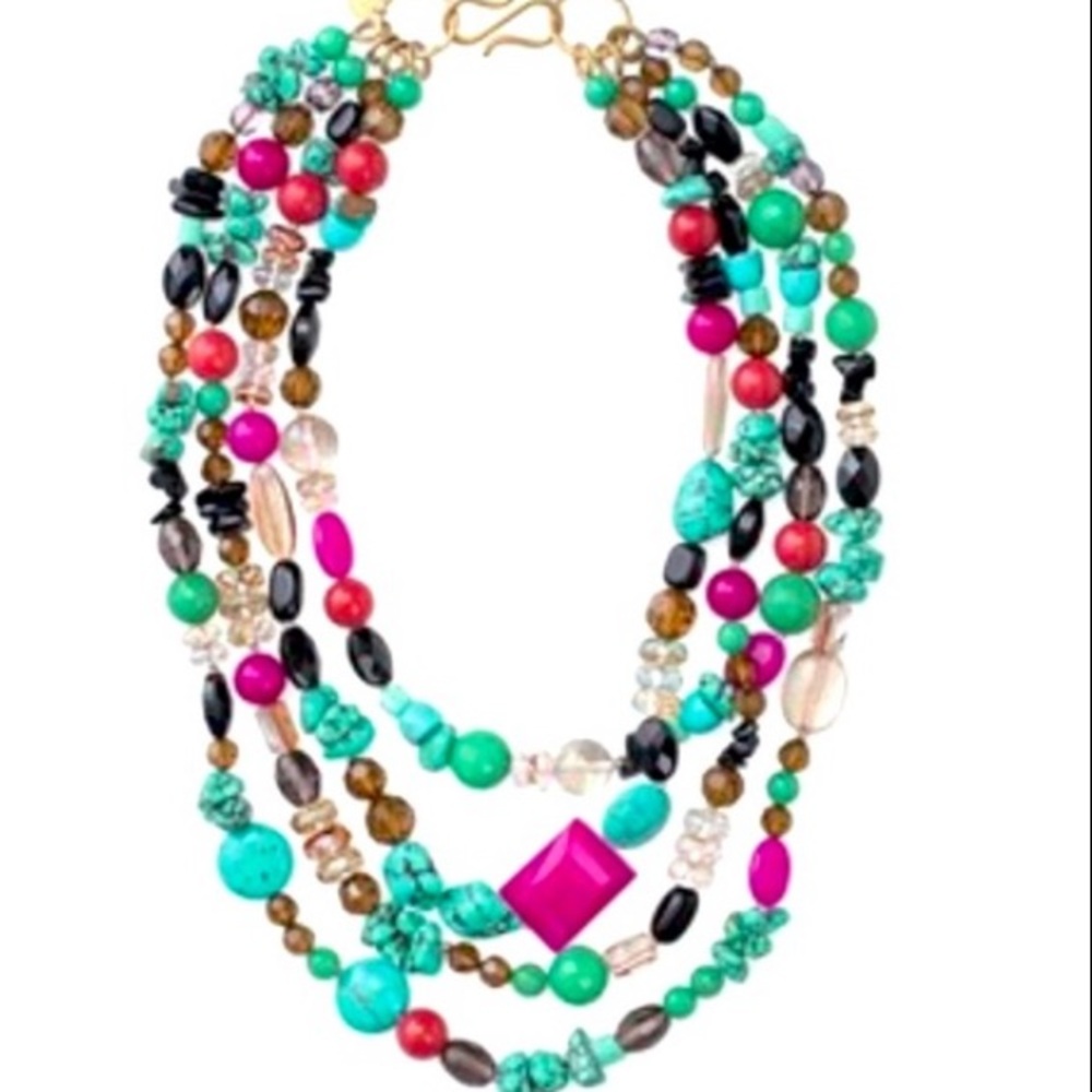 Stella & Dot | Stunning Retired Hand-beaded Versatile 'Carnival' Necklace - Picture 16 of 16